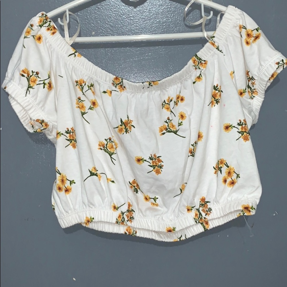 off the shoulder crop top